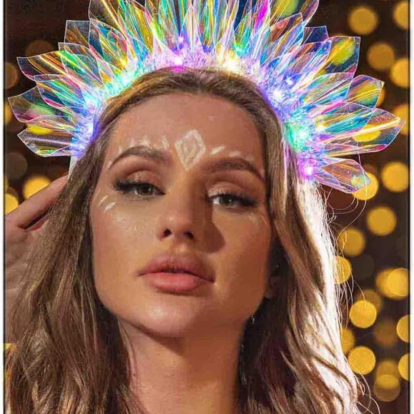 Light Up Headband LED Hair Accessory Flashing Party Crown for Women - Picture 1 of 6